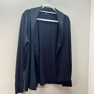 J Crew Medium Black Open Front Sweater Blazer Cardigan 365 Modal Blend‎ Soft